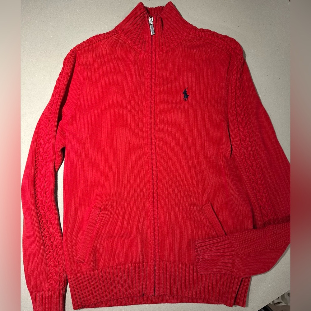 Ralph Lauren - Cable-Knit Cotton Full-Zip Sweater